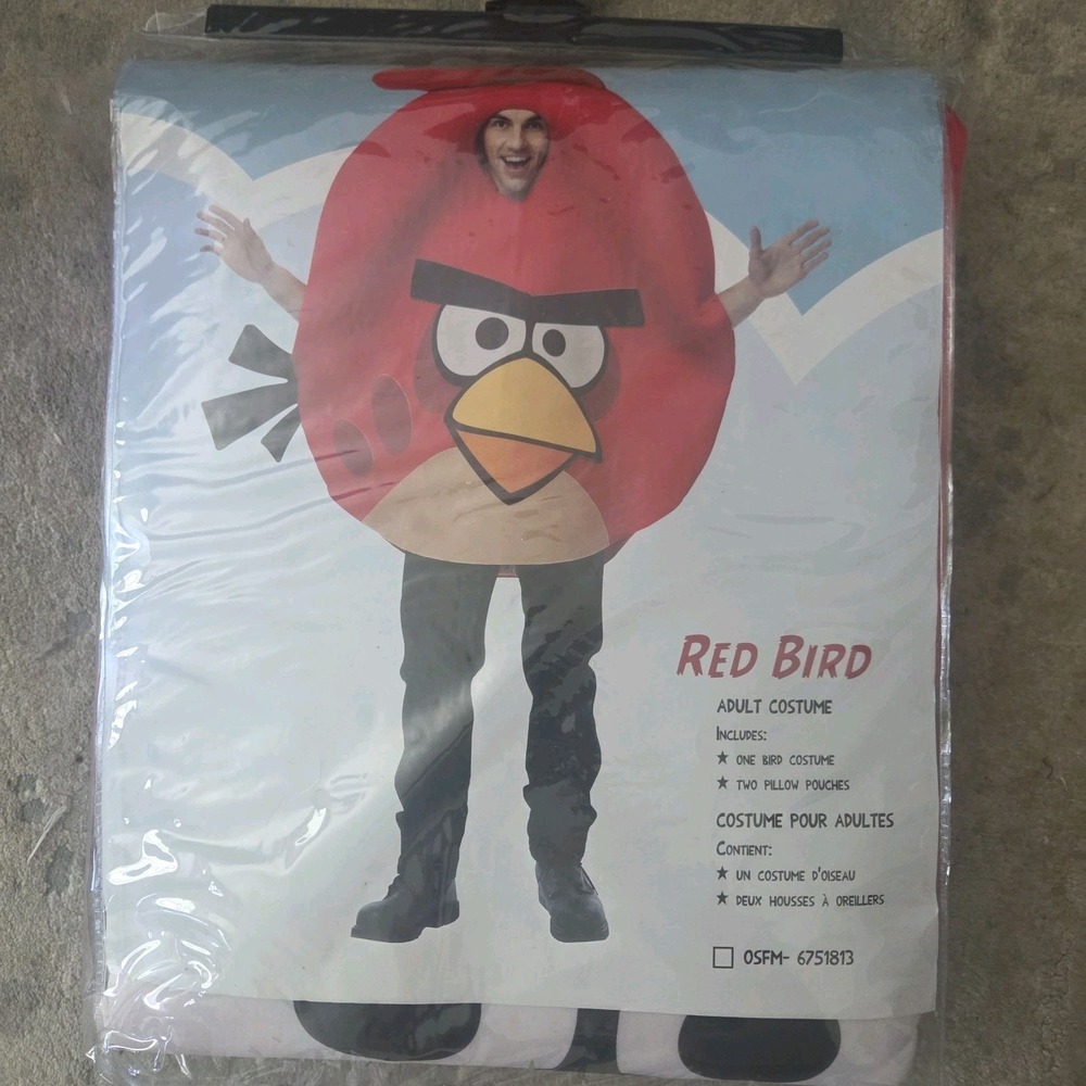 Angry Birds "Red Bird" Adult One Size Foam Costume **NEW Halloween